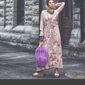 Zara limited edition 2020 floral light pink floral dress sz S